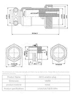 5/10/20Set GX12 GX16 GX20 2 3 4 5 6 7 8 9 10 12 14 15 Pin Docking Aviation Plug Socket Waterproof Circular Connector