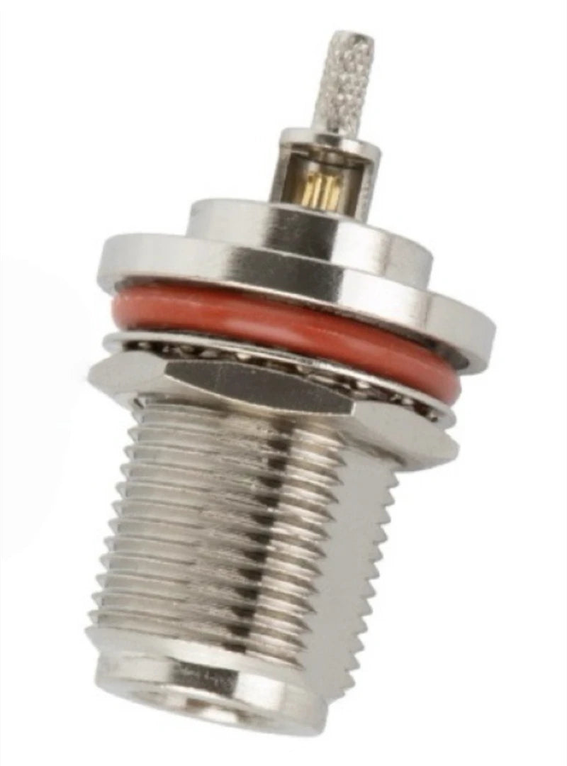 N Female Bulkhead Crimp RG316 RG178 RG174 1.13mm Cable RF Connector