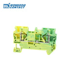 10Pcs ST4-PE Din Rail Ground Connector Spring-cage Terminal Block Feed-through Earthing Electrical Cable 4mm² Connect ST 4-PE