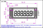 Surenoo 6-Digit "8 8 8.8.8.8" 7 Segment Digital 5V  LCD Module Display Screen Panel build-in HT1621 Controller w/ Backlight