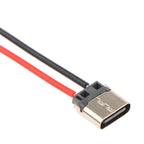 5pcs Type-C 2pin Soldered Female Base W/ Wire Typec Female Socket For Mobile Phone Charging Type -c Port Charging Interface Jack
