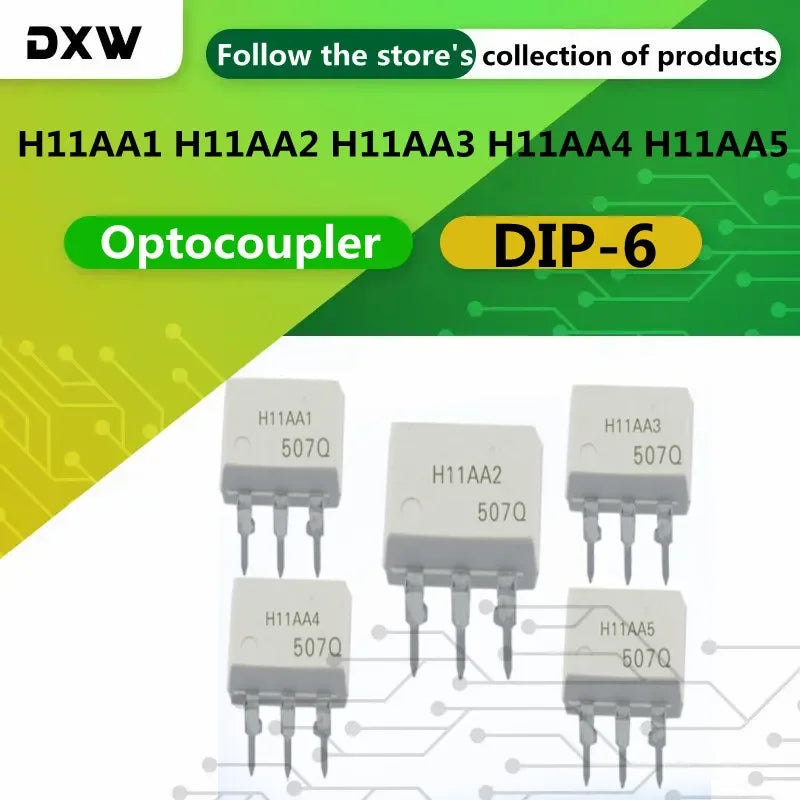10PCS H11AA1 H11AA2 H11AA3 H11AA4 H11AA5 Optocoupler DIP Photoelectric Coupling Isolator