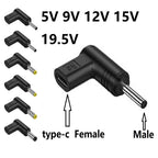 USB C Female PD to 5V/9V/12V Power Male Plug 55x21 4.8x1.7mm Connector Type C To DC Jack Plug Charging Adapter For Router Tablet