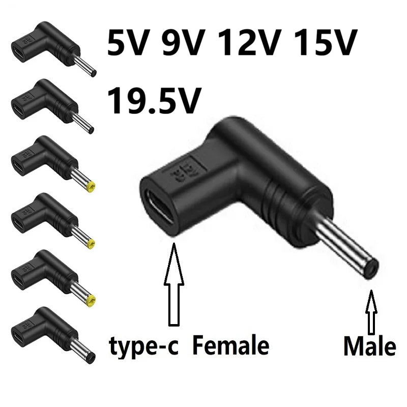 USB C Female PD to 5V/9V/12V Power Male Plug 55x21 4.8x1.7mm Connector Type C To DC Jack Plug Charging Adapter For Router Tablet