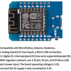 1/3/5/10pcs ESP8266 ESP-12F NodeMcu Wireless D1 mini NodeMcu Lua 4M Bytes WLAN WiFi Internet Development Board for WeMos D1 Mini