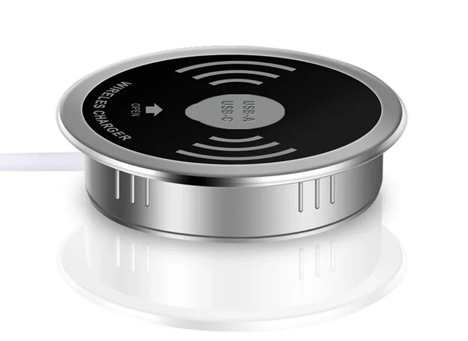 QI 3 in 1 Wireless Charger Buld in With Type-C USB Ports Quick Wireless Embedded Charger for iPhone 11 13 Airpods Xiaomi