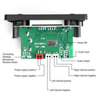 DC7-16V Bluetooth 5.0 MP3 Decoder Board 2x25W Car Audio Amplifier Board With Radio Function & Microphone Jack