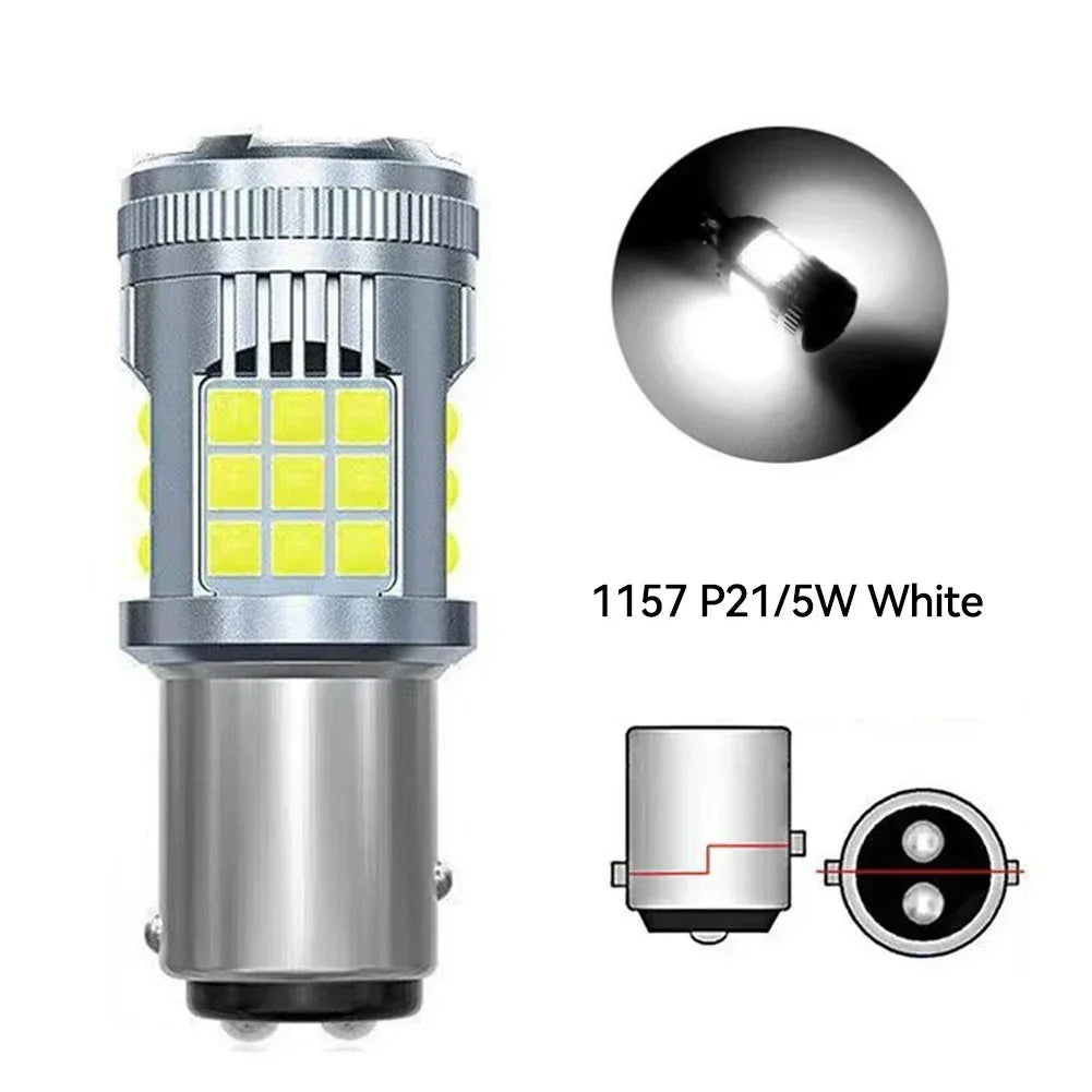 T20 1156 1157 Car LED Headlight Bulbs Brake Signal Lights Turn Lamp Running Light Bright 3030 36smd PY21W Anti Flicker Lamp