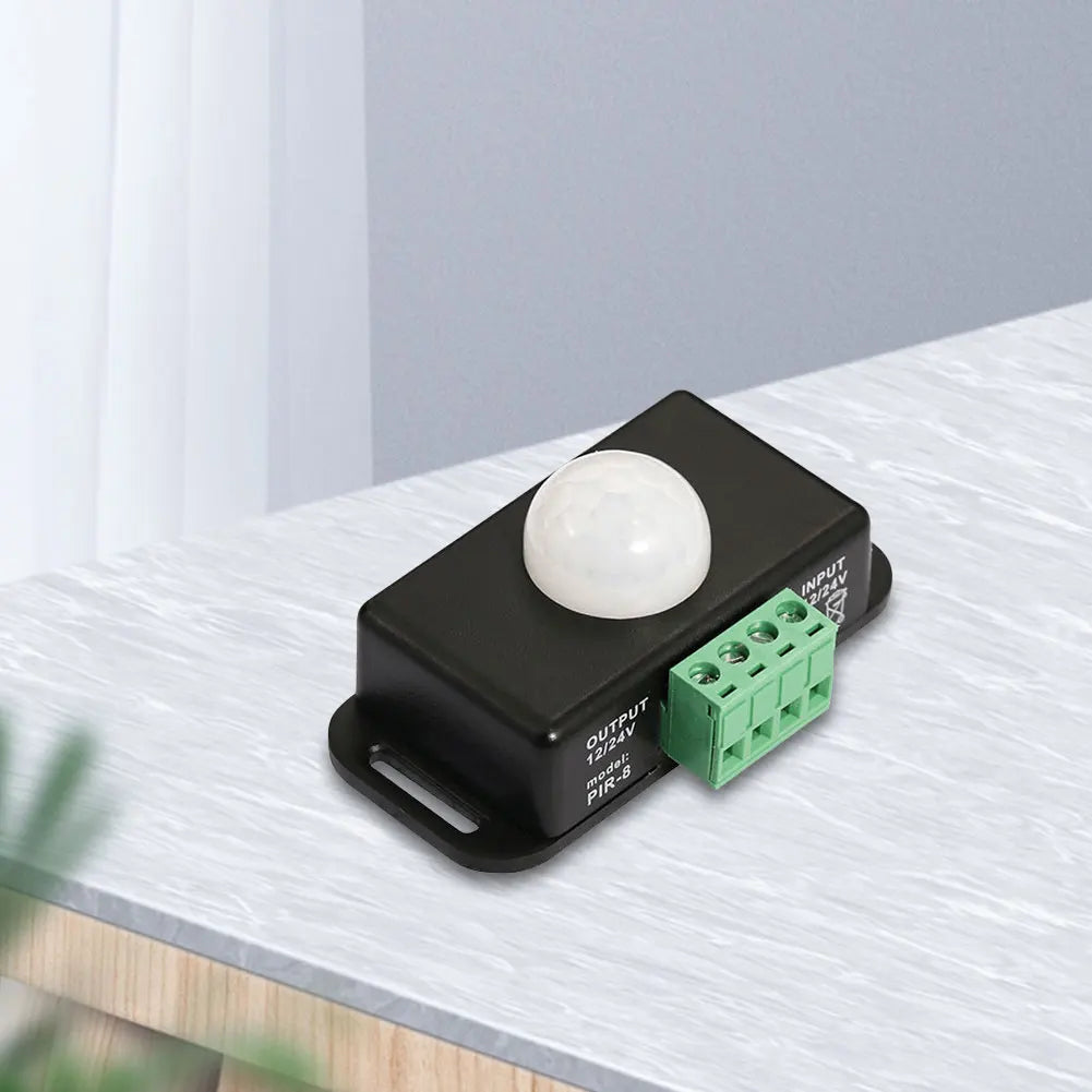DC 12V 24V 6A PIR Motion Sensor Switch Automatic Adjust IR Infrared Detector Light Switch Module for LED Strip Light Lamp