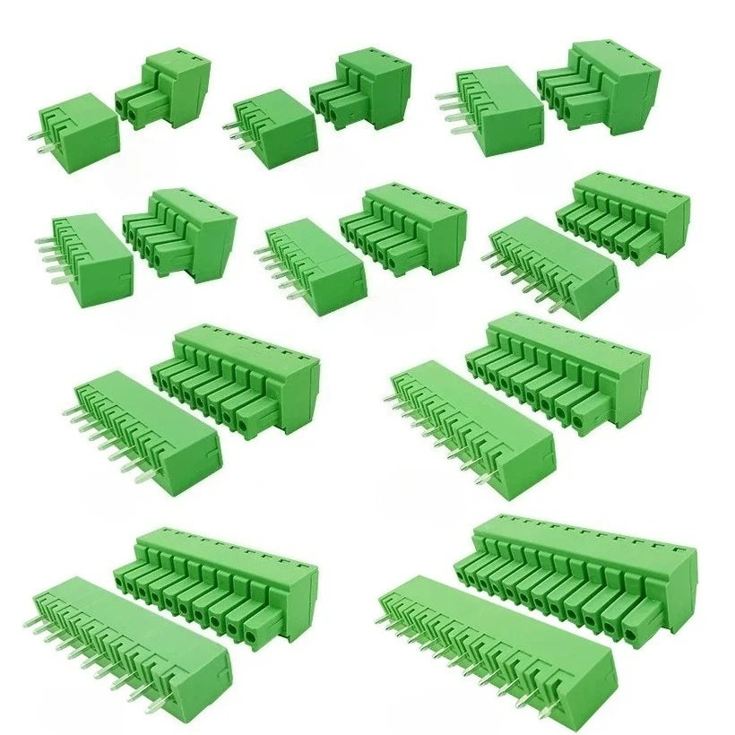 5Pair 15EDG KF2EDG 3.5mm 3.81mm 3.96mm 5.08mm PCB Screw Terminal Block 2-12Pin Male Plug Female Socket Pin Header Wire Connector