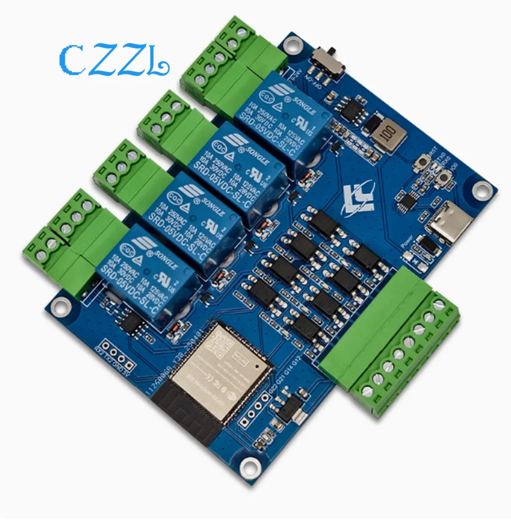 ESP32 Modbus RTU four-way relay module RS485 development board MODBUS protocol four-way optocoupler