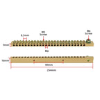 Terminal Block 10*18mm 8/10/12/16/20/24/30/40/50 Way One In Multiple Out High Current Double Neutral Ground Connector Brass Bar