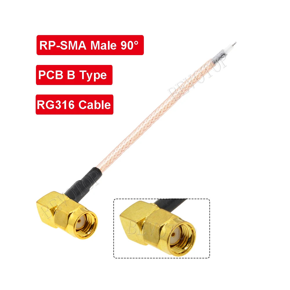 10PCS Single End SMA Female to PCB Soldering Pigtail RG316 Cable WIFI Wireless Router GPS GPRS Low Loss Jackplug Wire Connector