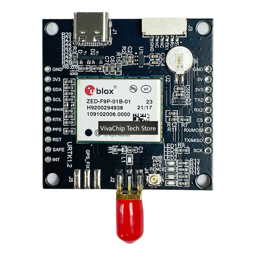 VivaChip TechZED F9P GPS Module ZED-F9P-01B-01 RTK High Precision GNSS/GPS Receiver Board With S MA And USB GNSS Board Developme