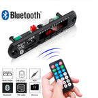 Bluetooth 5.0 MP3 WMA WAV Decoder Board DC 9V 12V Car Music Player USB Record FM Radio 3.5mm AUX for Speaker Handsfree Audio DIY