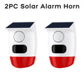 Outdoor Solar Alarm PIR Infrared Motion Sensor 120dB Siren Sound Light Flash Waterproof Security Protection for Yard