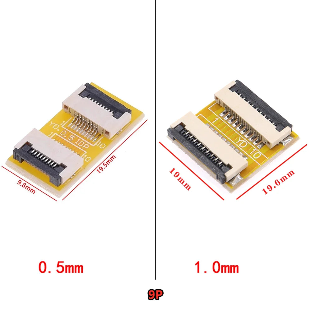 FPC Extension Board FFC Flexible Ribbon Cable Adapter Board 1.0/0.5mm Spacing Flat Wire 4P/8P/10P/20P/40P-60P for Electronics