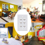ZOERAX RJ45 Cat6 Ethernet Wall Plate with Female-Female Coupler Removable Compatible with Cat6/5/5e Ethernet Devices