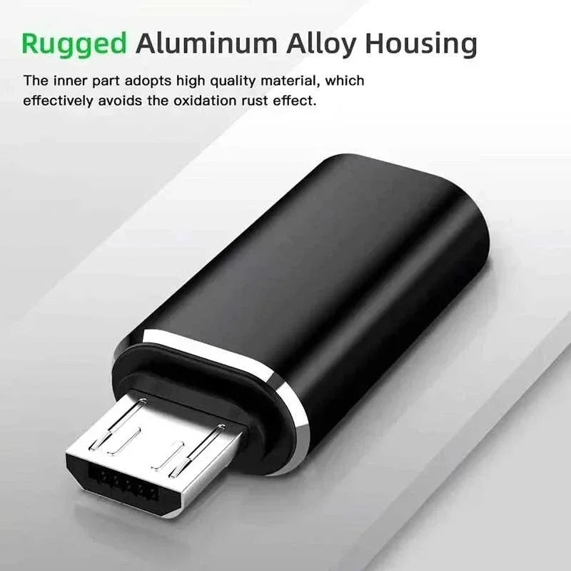 10-1Pcs Type C Male To Micro USB Female Adapter OTG Converter Micro-B To USB-C Connector Phone Charger Cable Adapter For Samsung