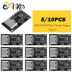 1-10pcs Type C PD2.0 PD3.0 Fast Charge Trigger Polling Detector USB Boost Power Supply Change Module Charger Board