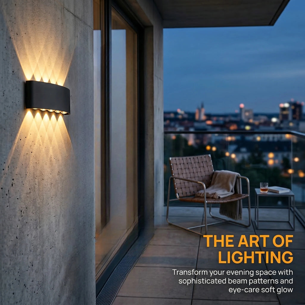 LED Wall Sconces 2W/4W/6W/8W/10W Modern Wall Light, Hardwired Aluminum Wall Lamp,Black Up Down Wall Mount Lights for Living Roo