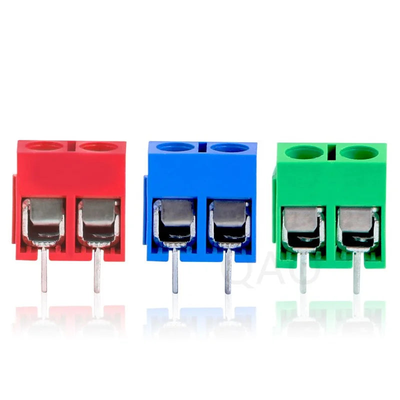 10/20/50Pcs/lot KF301-5.0-2P KF301-3P KF301-4P Pitch 5.0mm Straight Pin 2P 3P 4P Screw PCB Terminal Block Connector Blue Green