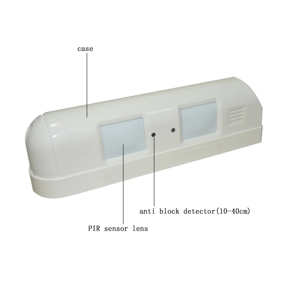 Security Home Alarm Wall Defense Curtain PIR Motion Detector 4 Infrared Sensor Anti Theft Outdoor Use Per Side 12m NC NO Signal