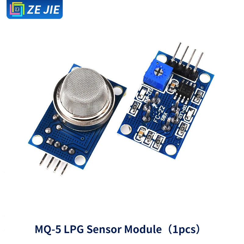 Smoke Gas Sensor Module MQ‑2/3/4/5/6/7/8/9, MQ‑135, Detect Flammable Gas, Alcohol, Carbon Monoxide