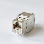 Linkwylan RJ45 Cat6a Keystone Jack STP Tool-Free Shielded Coupler 180 Degree Type Tolless Zinc Alloy Module Adapter Coupler