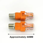 2pcs F TV Female Jack to RJ45 Male Plug Coaxial Coax Barrel Coupler Adapter RJ45 to RF Connector