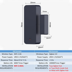 Tuya Wifi Door Sensor Window Entry Sensor Security Burglar Magnetic Sensor Alarm Smart Life Work With Alexa Google Home