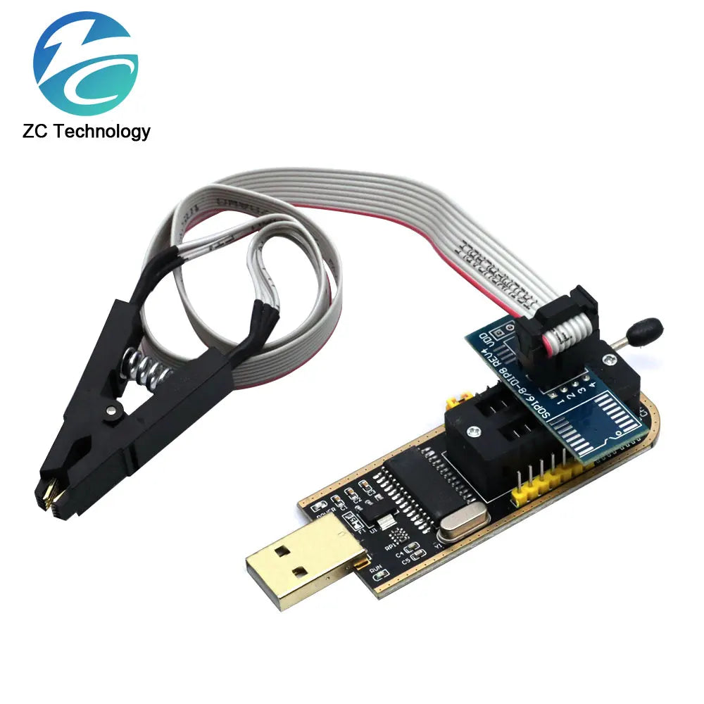 Original CH341 24 25 Series EEPROM Flash BIOS USB Programmer Module + SOIC8 SOP8 Test Clip For EEPROM 93CXX / 25CXX / 24CXX