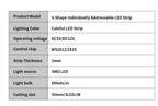 WS2812B WS2815 S-Shape Individually Addressable LED Strip Light 60LEDs/m Smart RGBIC Dream Color S Bendable 8mm Pixels Tape Bar