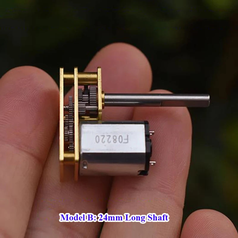 Mini N20 Full Metal Gear Motor DC 5V 6V 110RPM Slow Speed Inverted Shaft Micro Gearbox Gear Reducer Motor DIY Robot Toy Model