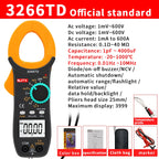 Digital Clamp Meter DC/AC Volt Amp Ohm Diode Multimeter Ammeter Multitester Current Voltage Resistance Tester NCV NJTY 3266TA