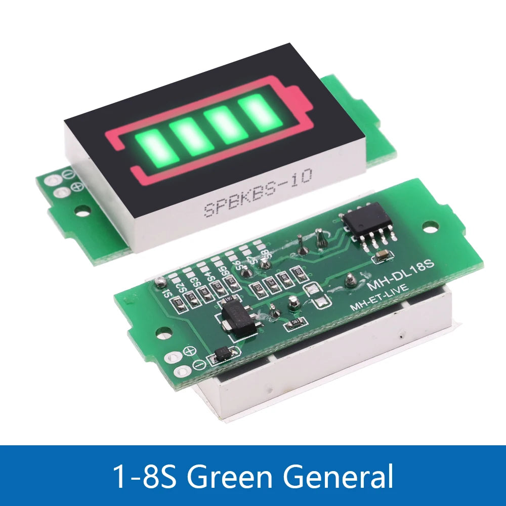 1S 2S 3S 4S 6S 7S 8S Series Lithium Battery Capacity Indicator Module Display Electric Vehicle Battery Power Tester Li-po Li-ion
