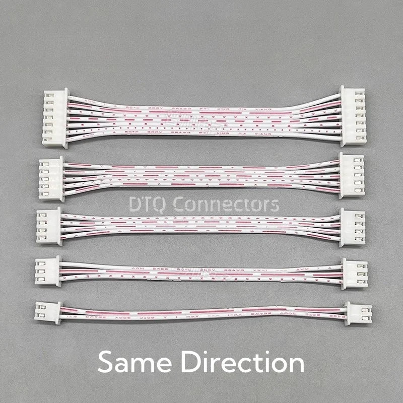 5Pcs XH2.54 XH 2.54mm 2/3/4/5/6/7/8/9/10P/12 Pin Female Plug Terminal Cable JST Wire Connector Single/Double Head Red White Line
