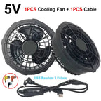 Air Conditioner Vest Cooling Fan 5V or 12V Adjustable Gear High Speed Fan For High Temperature Outdoor Work Fast Cooling DC Fan