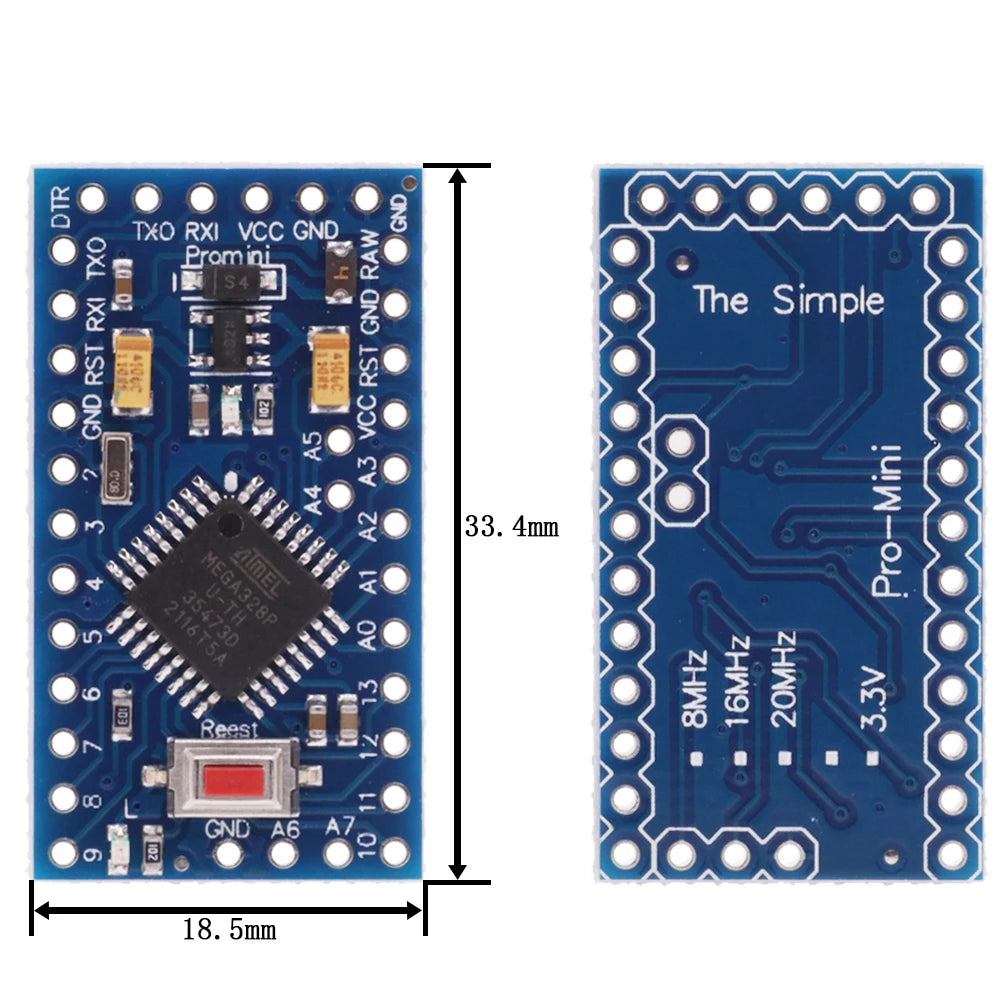 Pro Mini 328 Module Atmega328P 3.3V 8Mhz 5V 16M For Arduino Nano Microcontrol Micro Control Board