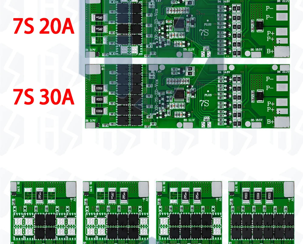 1~5PCS BMS 7S 24V 10A 15A 20A 30A Li-ion 18650 Battery Charge Board With Balance Function Short Circuit / Temperature Protection