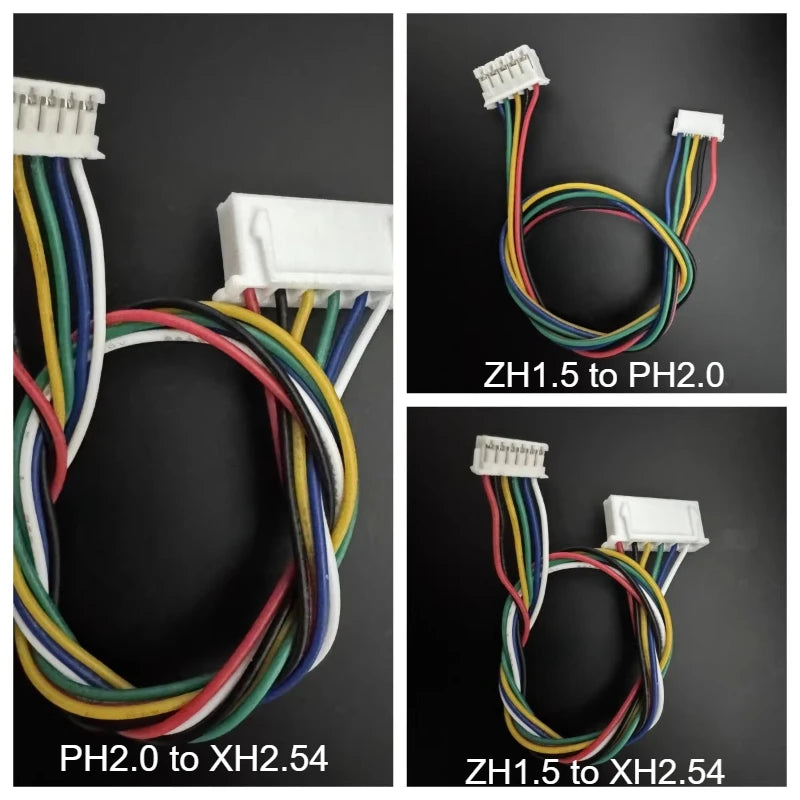 10PCS 1.25 to ZH1.5/PH2.0/XH2.54/GH1.25 PH2.0 to XH2.54 Adapter Conversion Terminal Wire Connecting Line Cable 2P 3P 4P 5P 6P