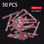 50/100/200Pcs Waterproof Solder Seal Heat Connector Shrink Butt Connectors Lug Terminals Electrical Wire Car Insulated Terminal