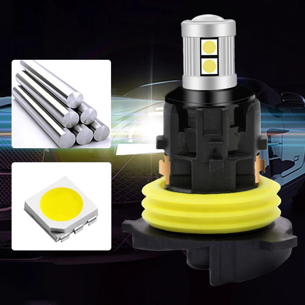 Lamp for Peugeot 3008 5008 2Pcs/Set 3030 9SMD White/Amber PH24W Canbus DRL for Citroen C5 MK2 Car LED Daytime Running Light