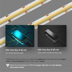 FCOB CCT LED Light Strip 640 LEDs High Density Flexible FOB COB 10mm Led Lights RA90 3000K to 6000K Linear Dimmable DC12V DC24V