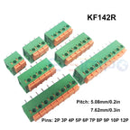 50PCS KF141V KF141R KF142V KF142R 2.54mm 5.08mm Push-in Spring Terminal Block Straight/Bent Foot PCB Connector FFKDS/V FFKDS/H