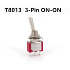 Salecom T80-T U/U2 Series Flat Handle Remote Control Mini Toggle Switch 6.35mm Panel Mount 5A/125VAC