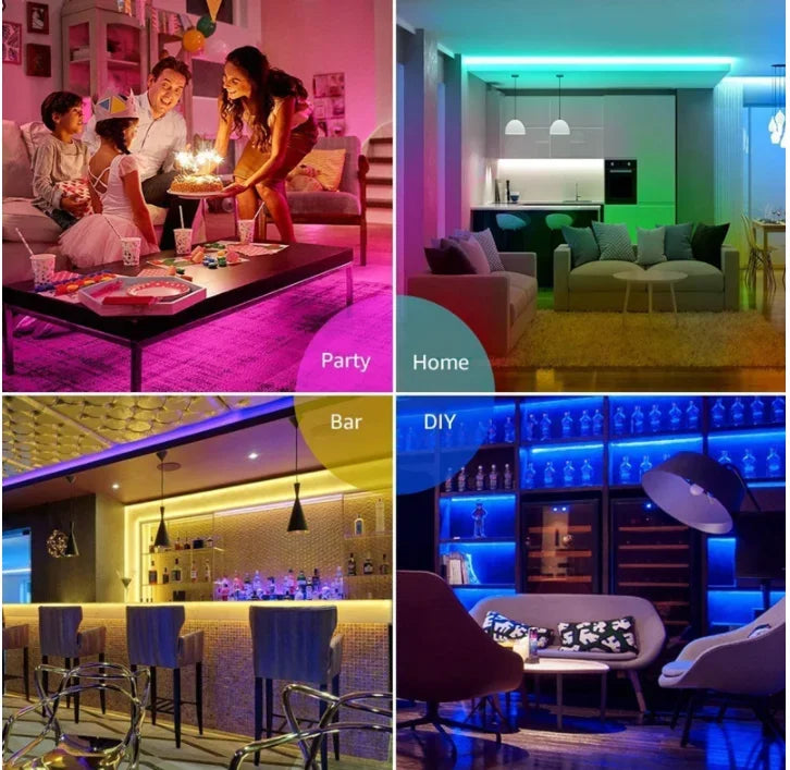 USB LED Strips SMD3528 Light 5V Adapter String Christmas Desk Decor Lamp Tape For TV Background Lighting 5V 50CM 1M 2M 3M 4M 5M