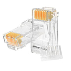 Hoolnx 2 Piece RJ45 Connector CAT6 Modular PLugs UTP STP 50U Gold Ethernet Ends Plated Load Bar for 23-24 AWG Lan Network Cable