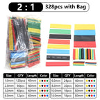 102-750pcs 2:1 Thermoresistant Tube Heat Shrink Wrapping Kit Assorted Wire Cable Insulation Sleeving 3:1 Heat Shrink Tube Set