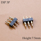 1 Piece FOR DIP Pogo Pin Connector Spring Loaded Contact Test Probe Power Charging Connector Pin 2.54 Mesh